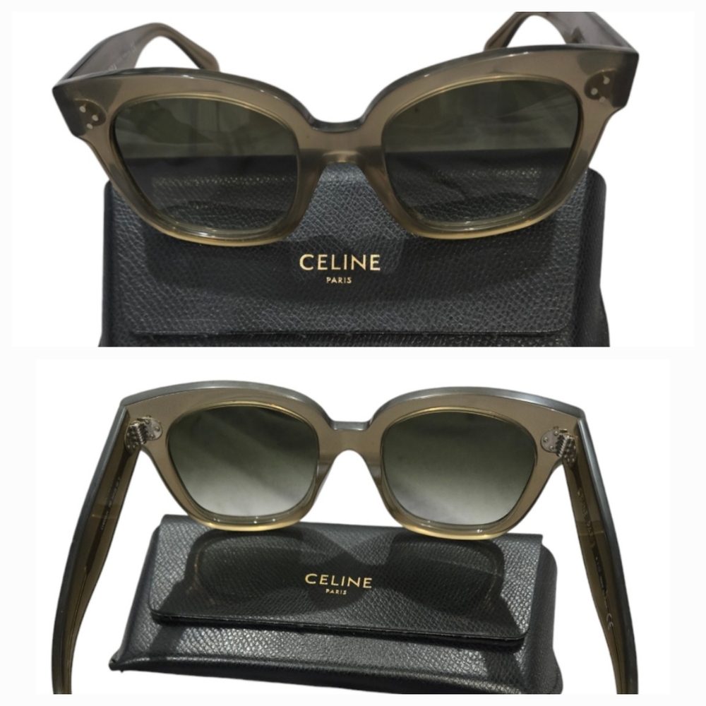 Celine Tan Sunglasses with Dark Lenses